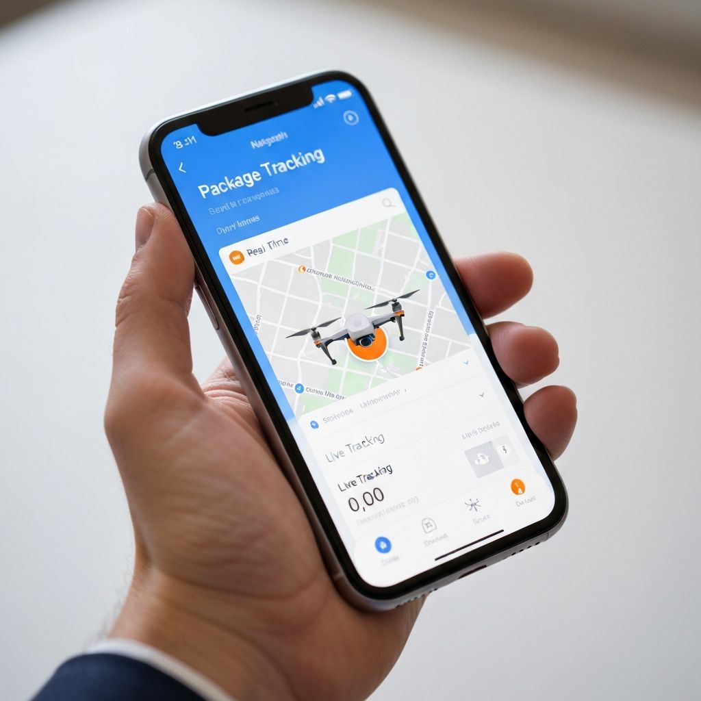 Real-time tracking app interface